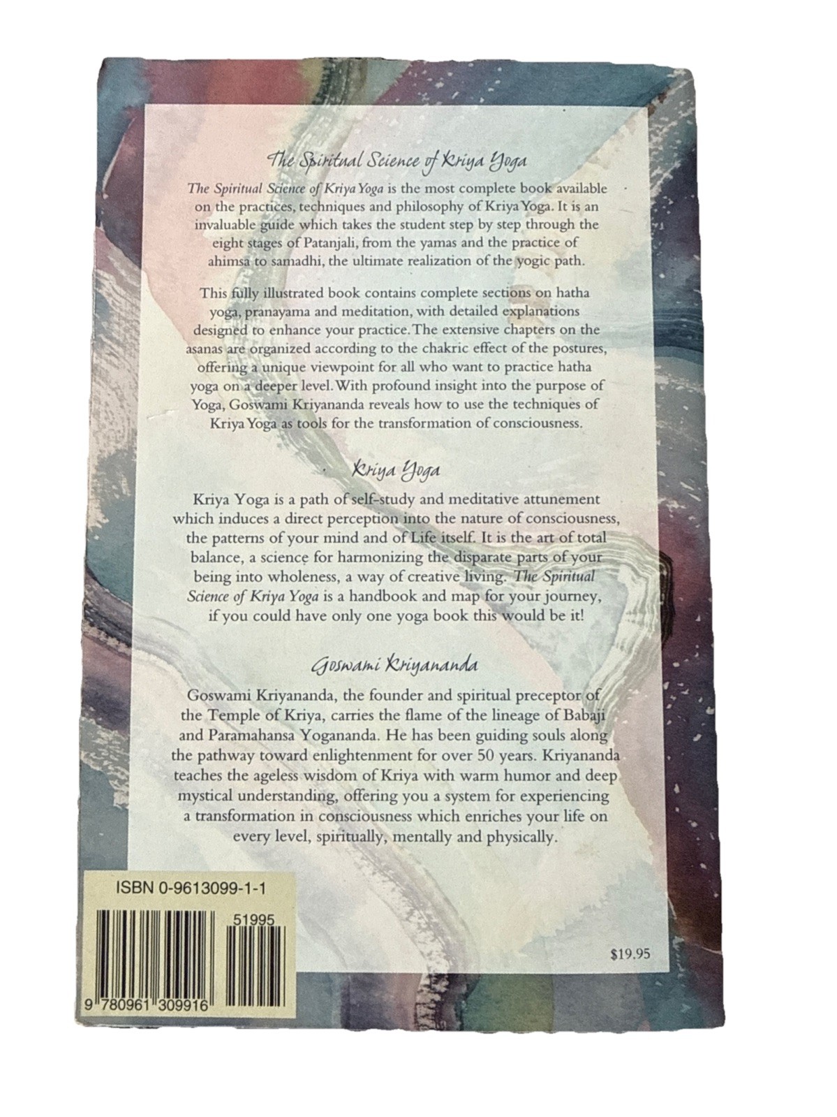 The Spiritual Science of Kriya Yoga – Goswami Kriyananda, paperback