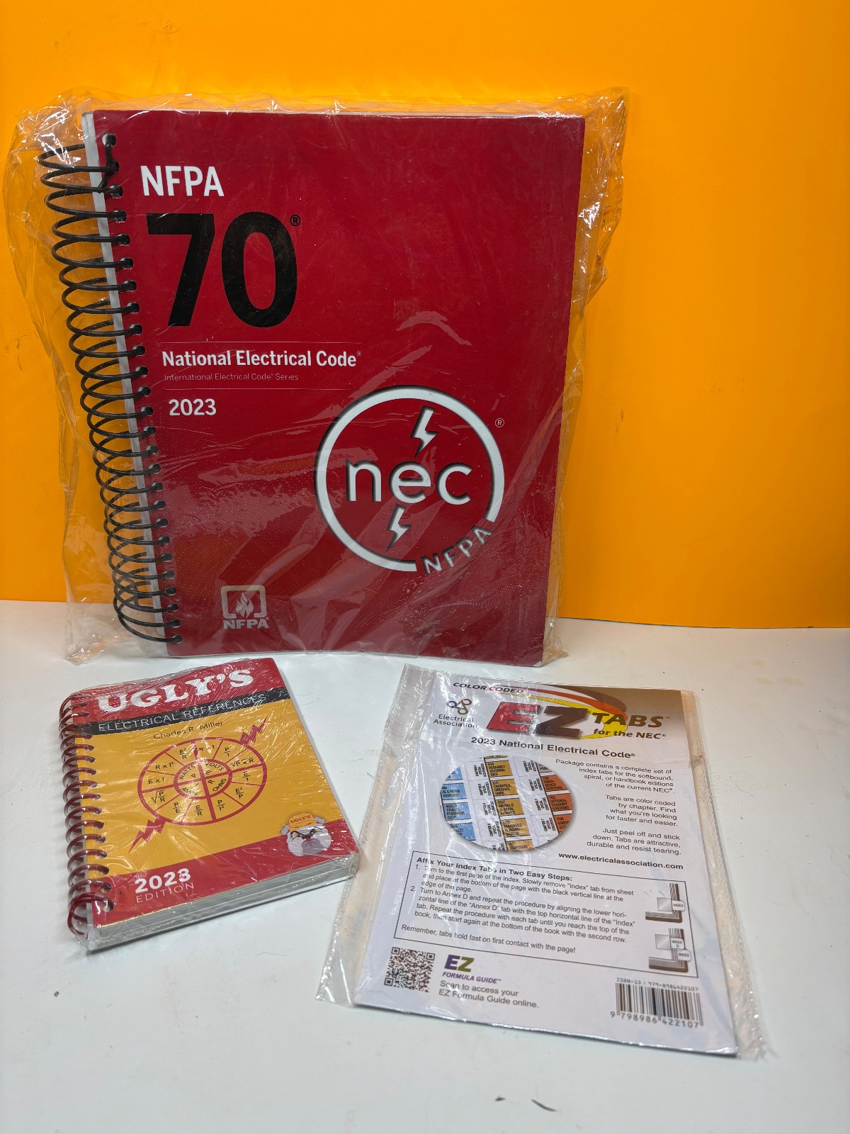 70 NATIONAL ELECTRICAL CODE 2023 BOOK WITH EZ TABS &Ugly’s Elec Ref. set of 3