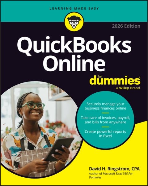 Quickbooks Online for Dummies, 2026, Paperback by Ringstrom, David H., Like N…