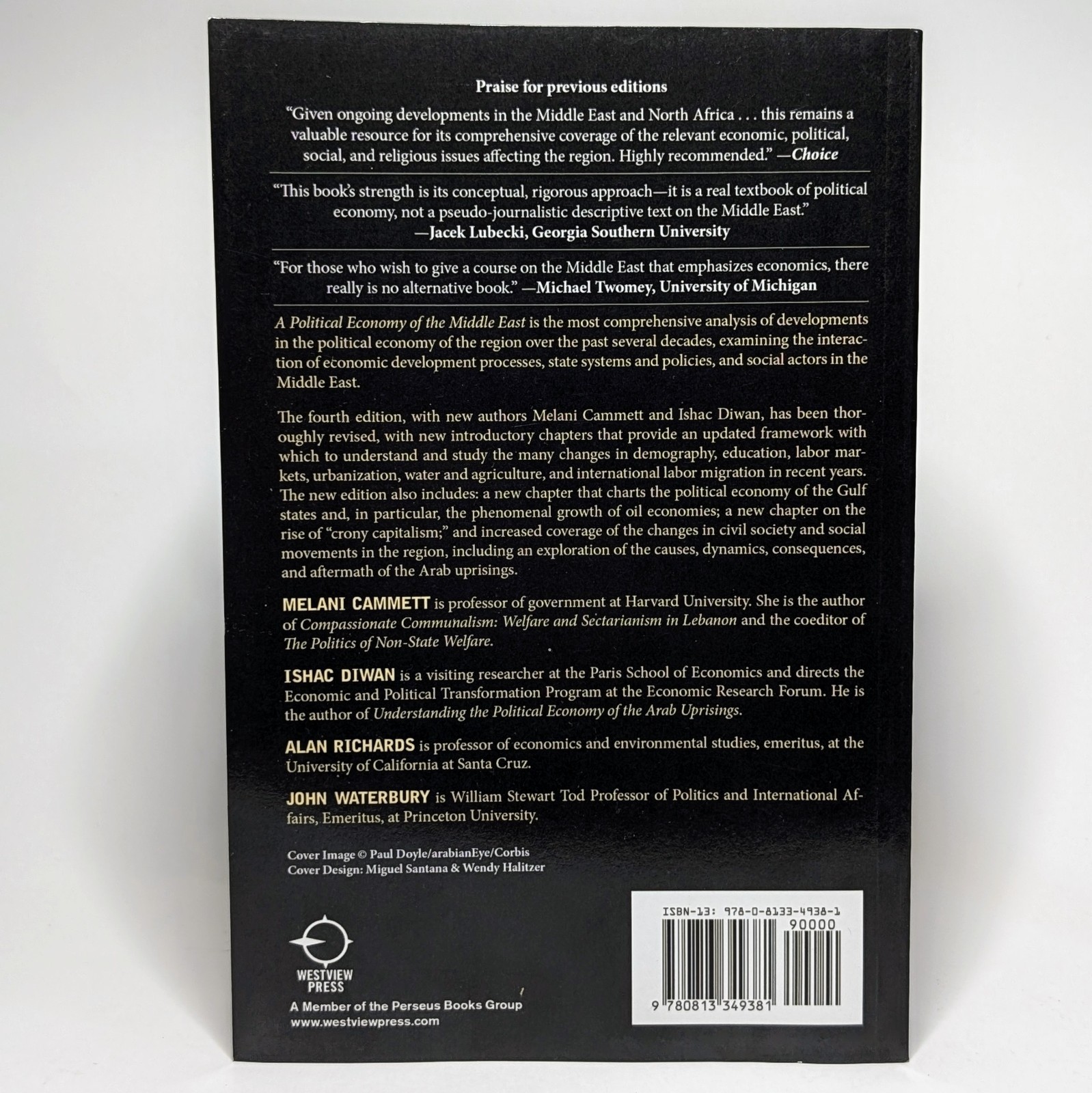 A Political Economy of the Middle East 4th Fourth Edition Textbook Cammett Diwan
