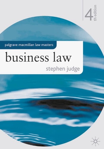 Business Law (Palgrave Macmillan Law Masters) by Judge, Stephen Paperback Book