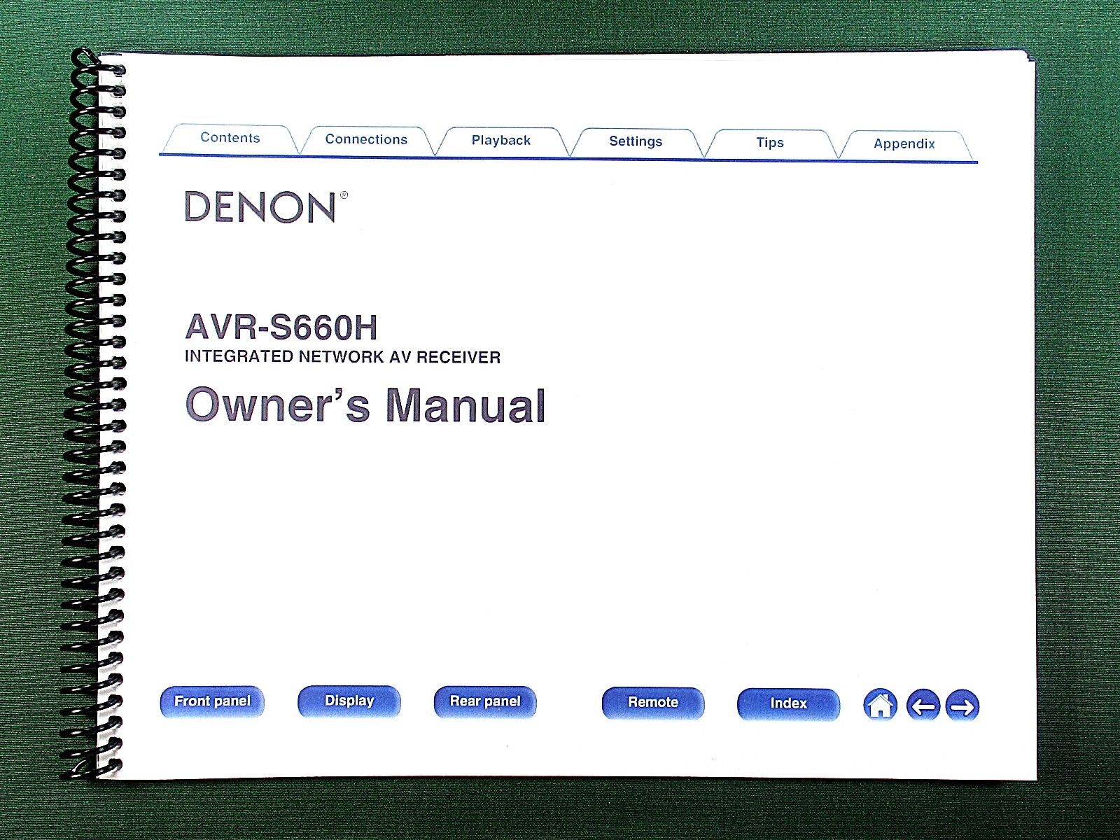 Denon AVR-S660H Instruction Manual: Full Color 242 Pages & Protective Covers!