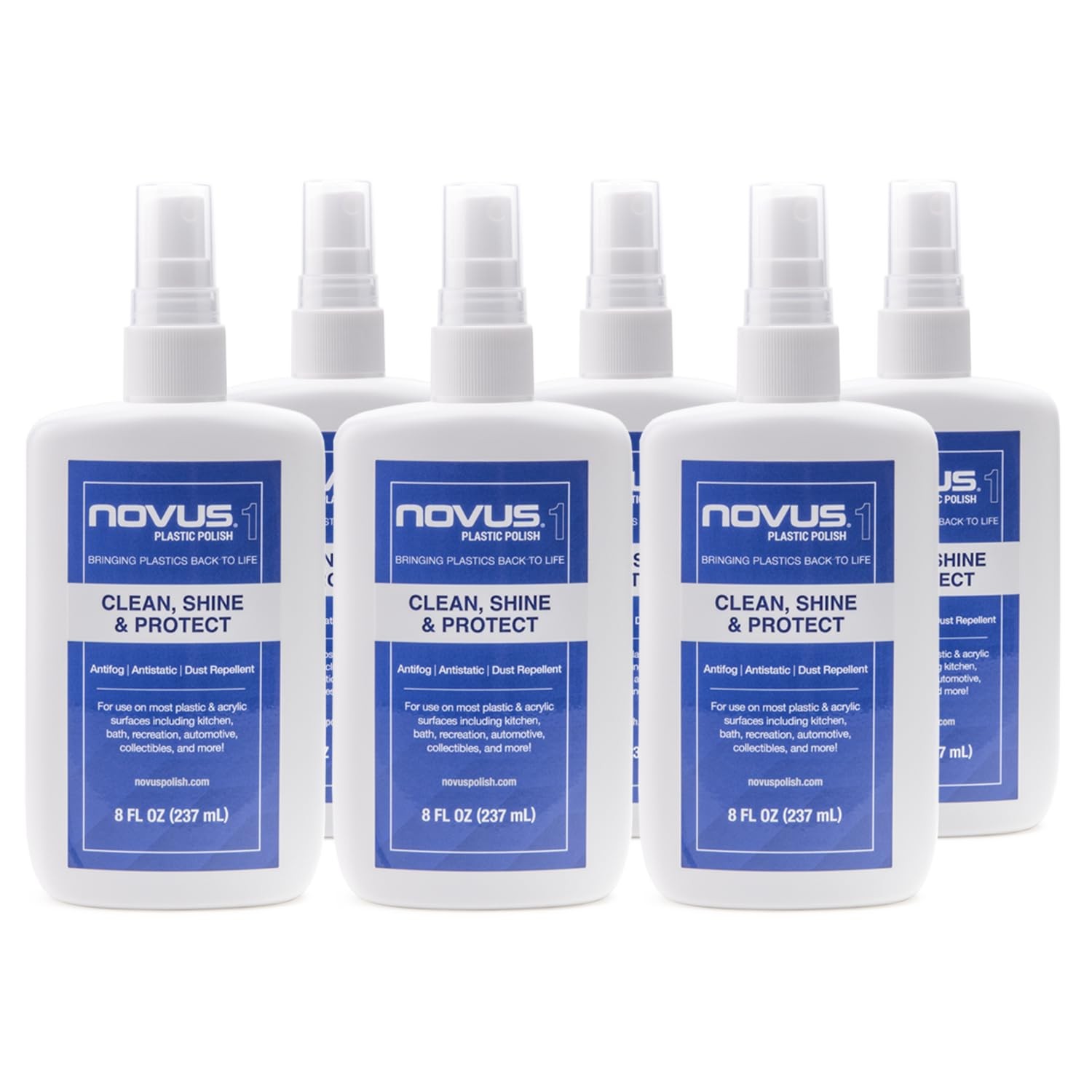 Plastic Clean & Shine 8 oz Bottle – Pack of 6 for Ultimate Surface Care
