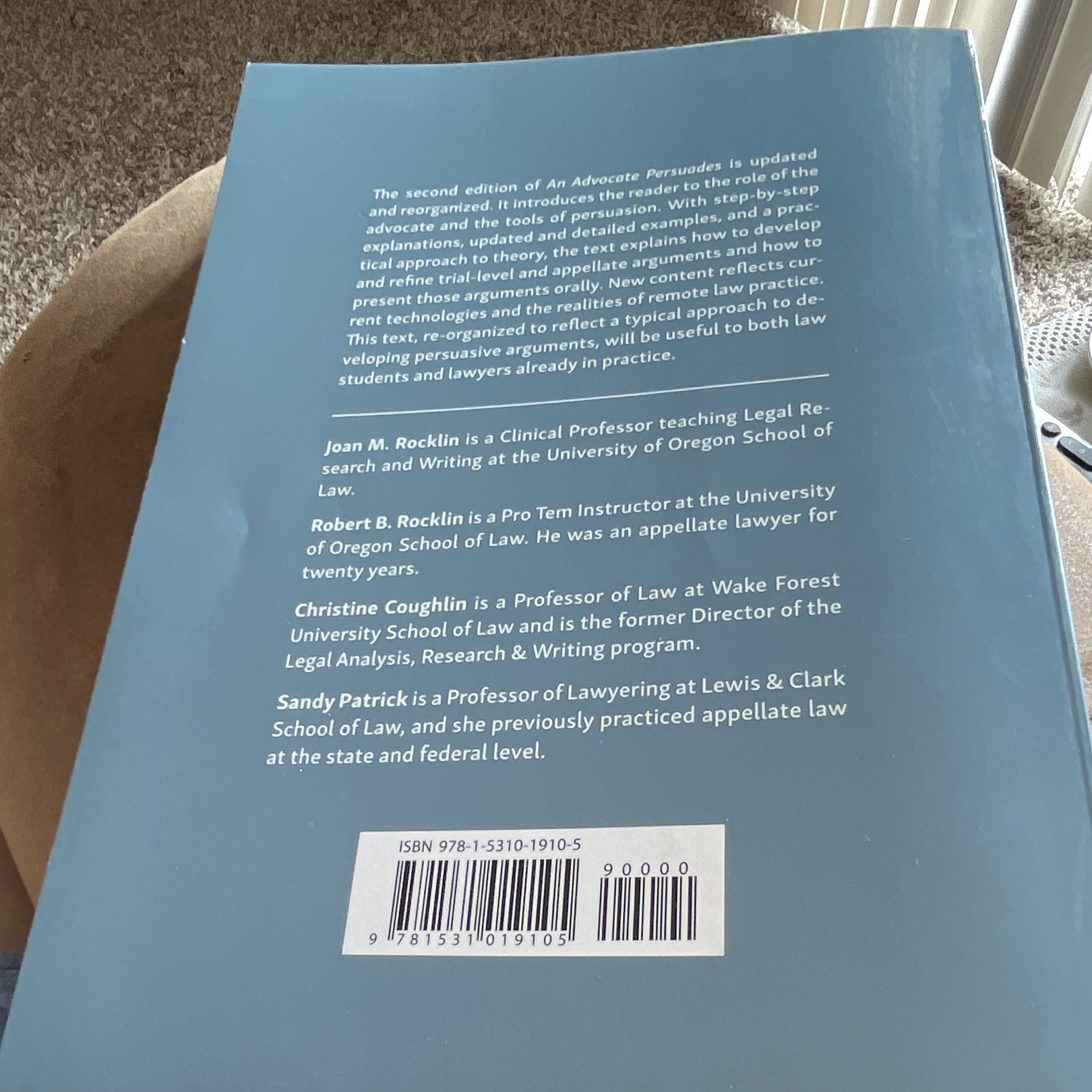 Carolina Academic Press An Advocate Persuades 2nd Ed PB 2016 Rocklin et al