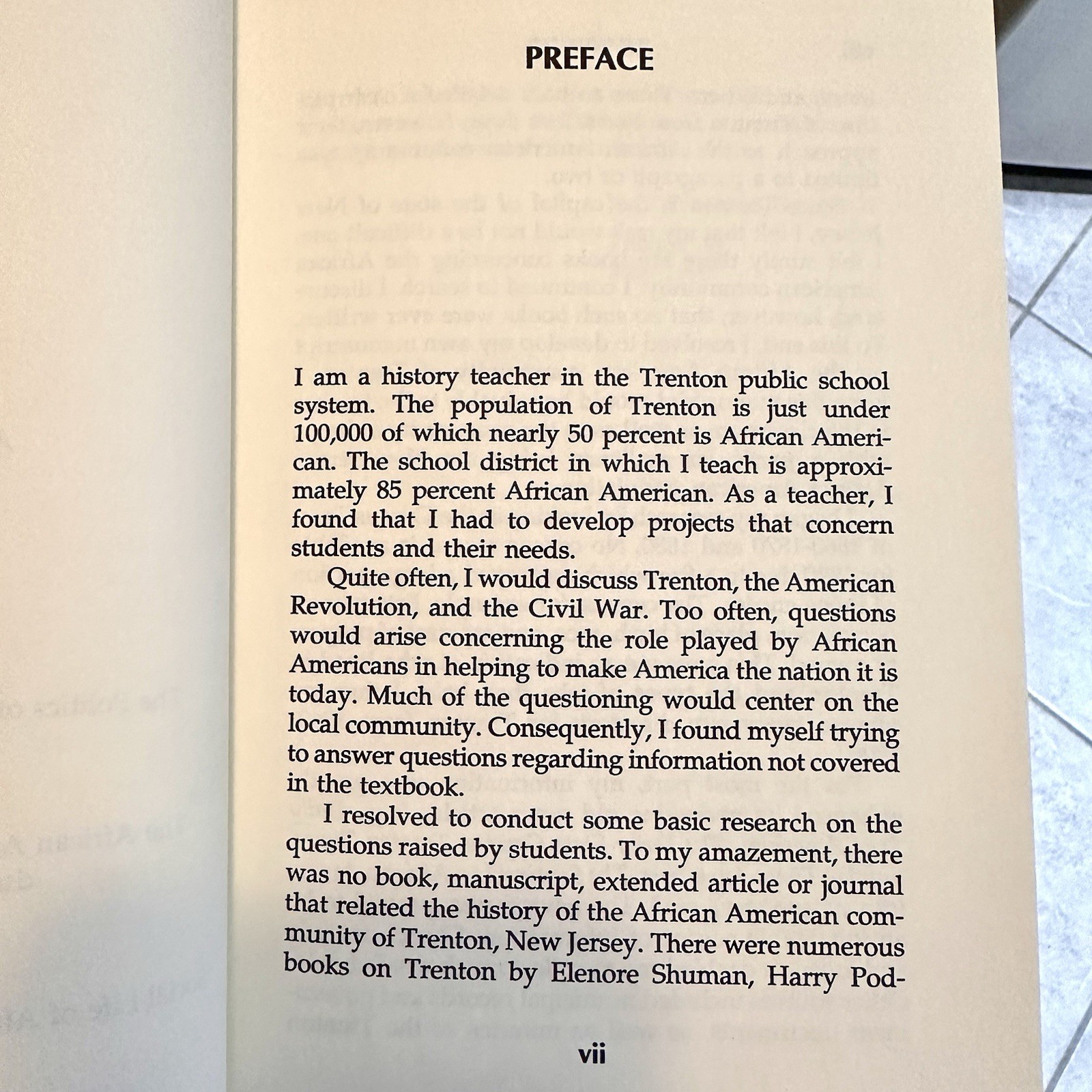 In Search of a Community’s Past: The Black Community In Trenton NJ, 1860 Signed