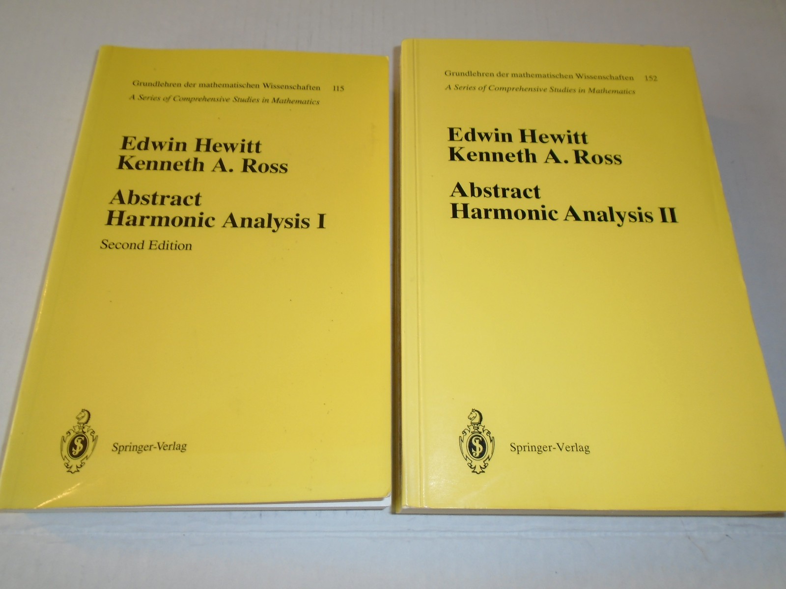 1994 – Abstract Harmonic Analysis Volumes I and II