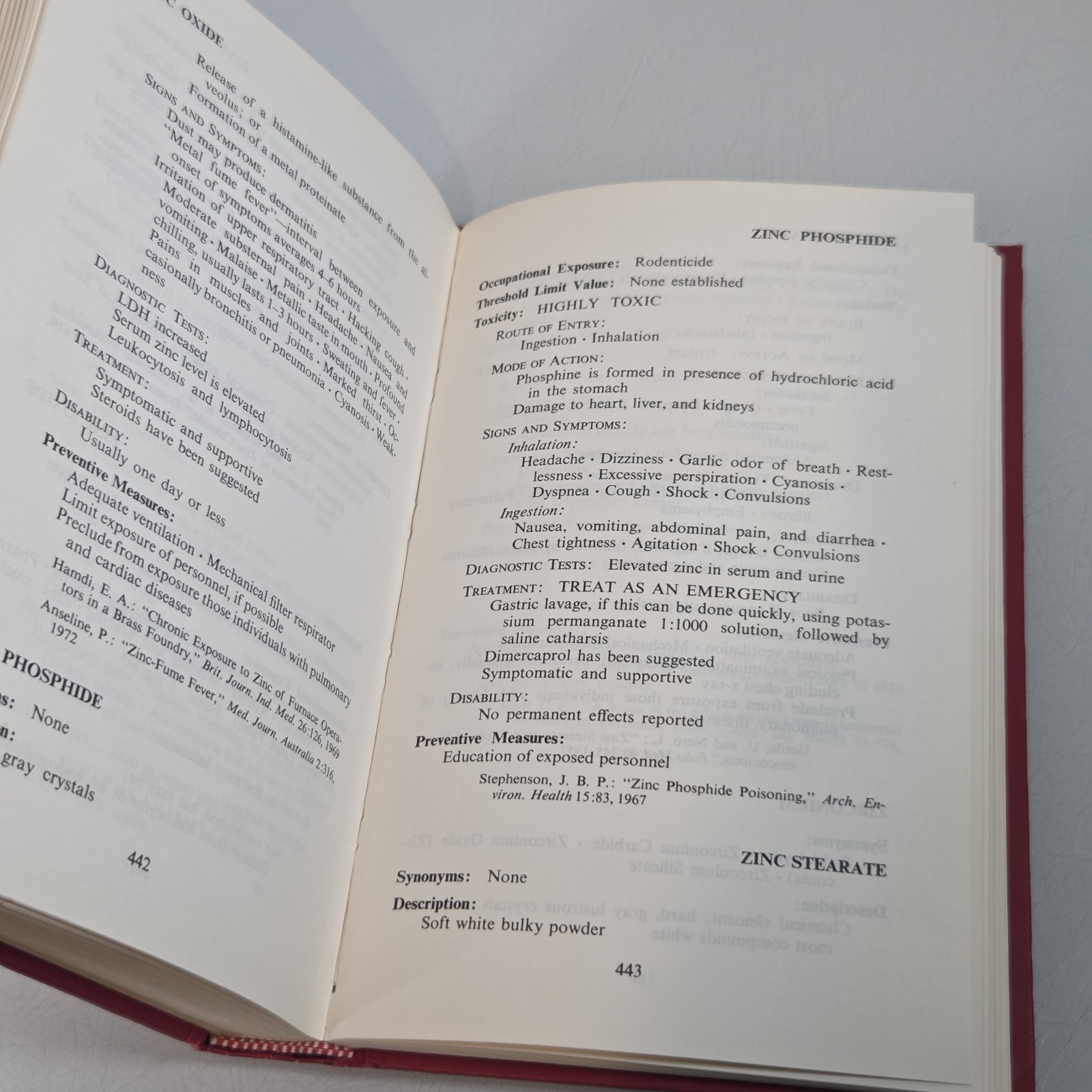Handbook of Industrial Toxicology by E. R. Plunkett 1976 Hardcover