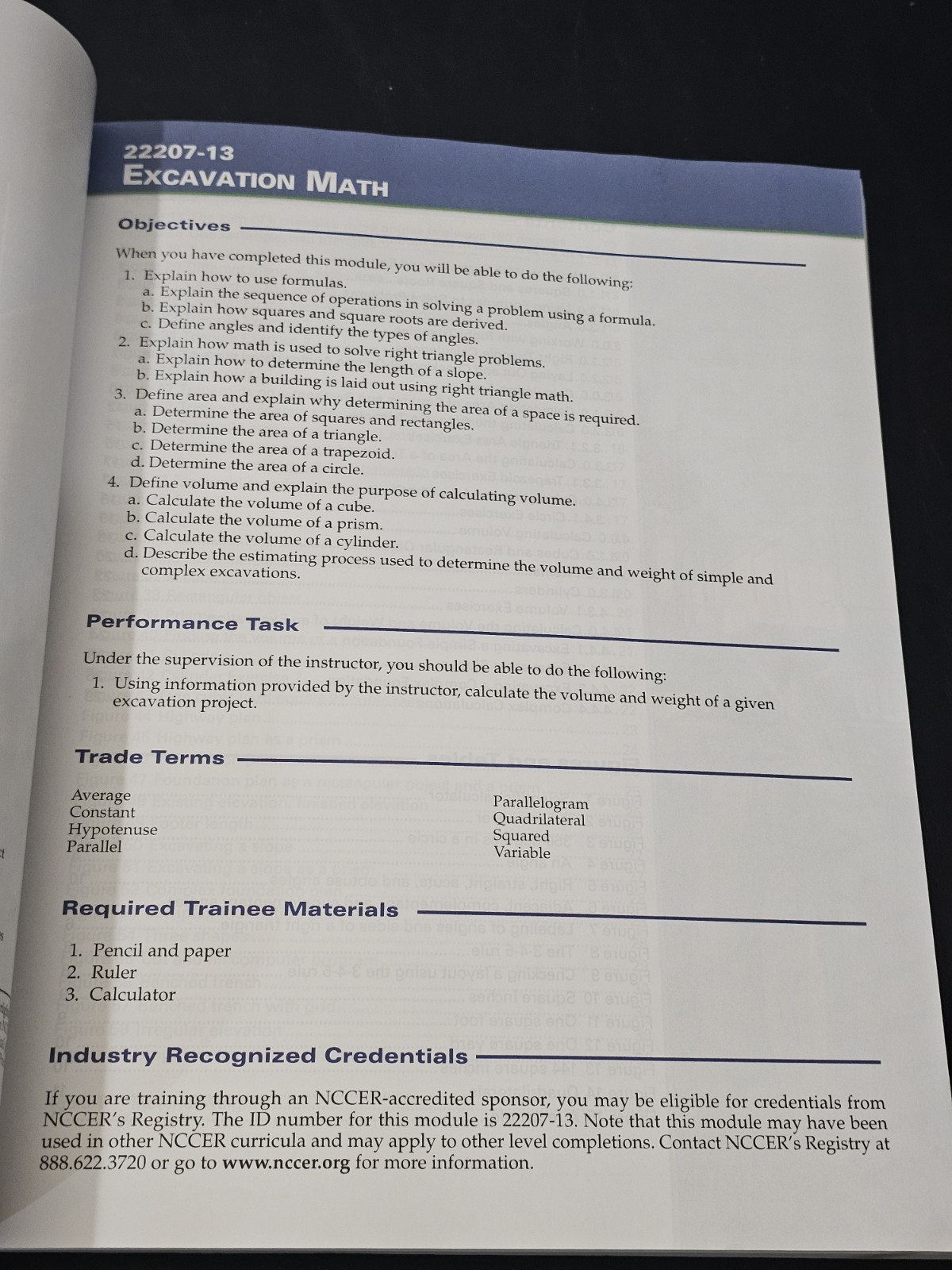 Very Nice – Heavy Equipment Operations Trainee Guide, Level 2 by NCCER 3rd Ed.