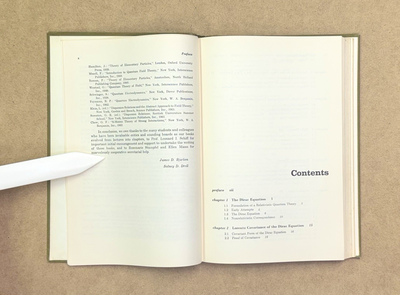 Vintage 1964 Relativistic Quantum Mechanics by Bjorken & Drell HCVG 1st Edition