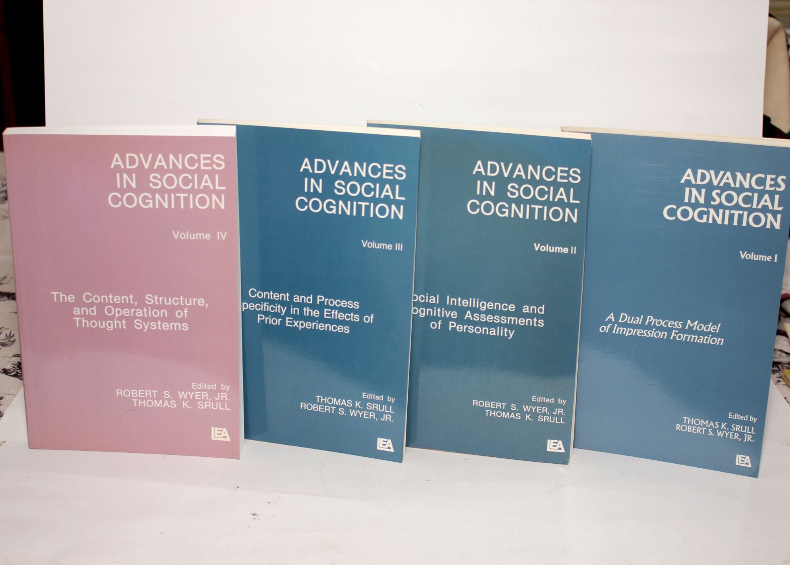 ADVANCES IN SOCIAL COGNITION VOLS I-IV 4 book set by R.S Wyer Jr. & T K Srull