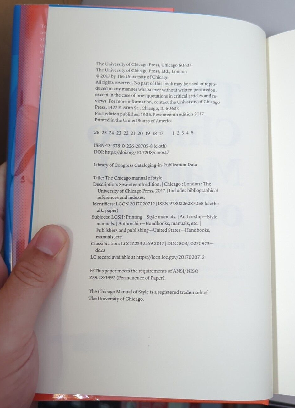Chicago Manual Of Style 17th Edition By Harper, Russell David