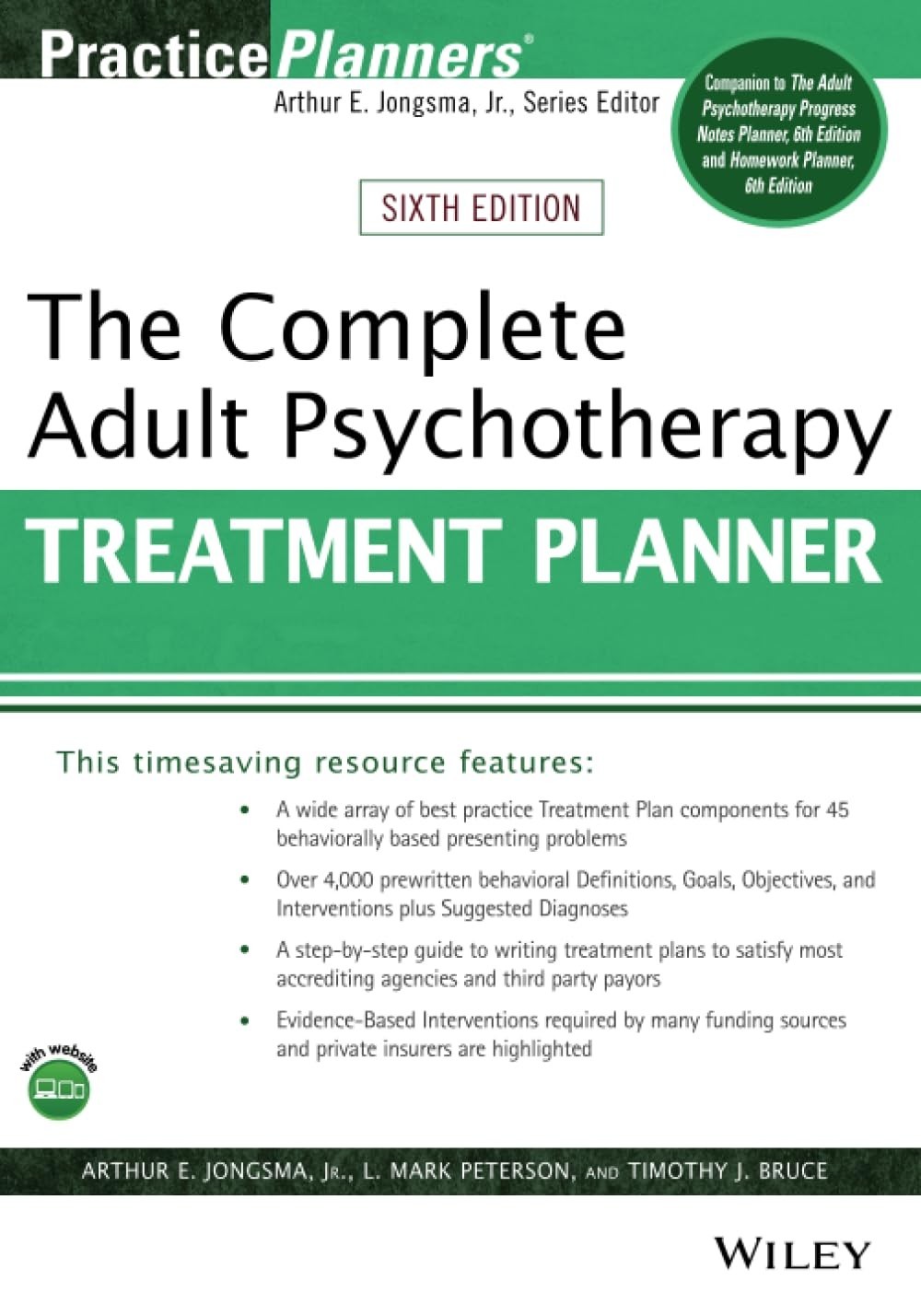 COMPLETE ADULT PSYCHOTHERAPY TREATMENT PLANNER, 6TH EDITION Paperback free ship.