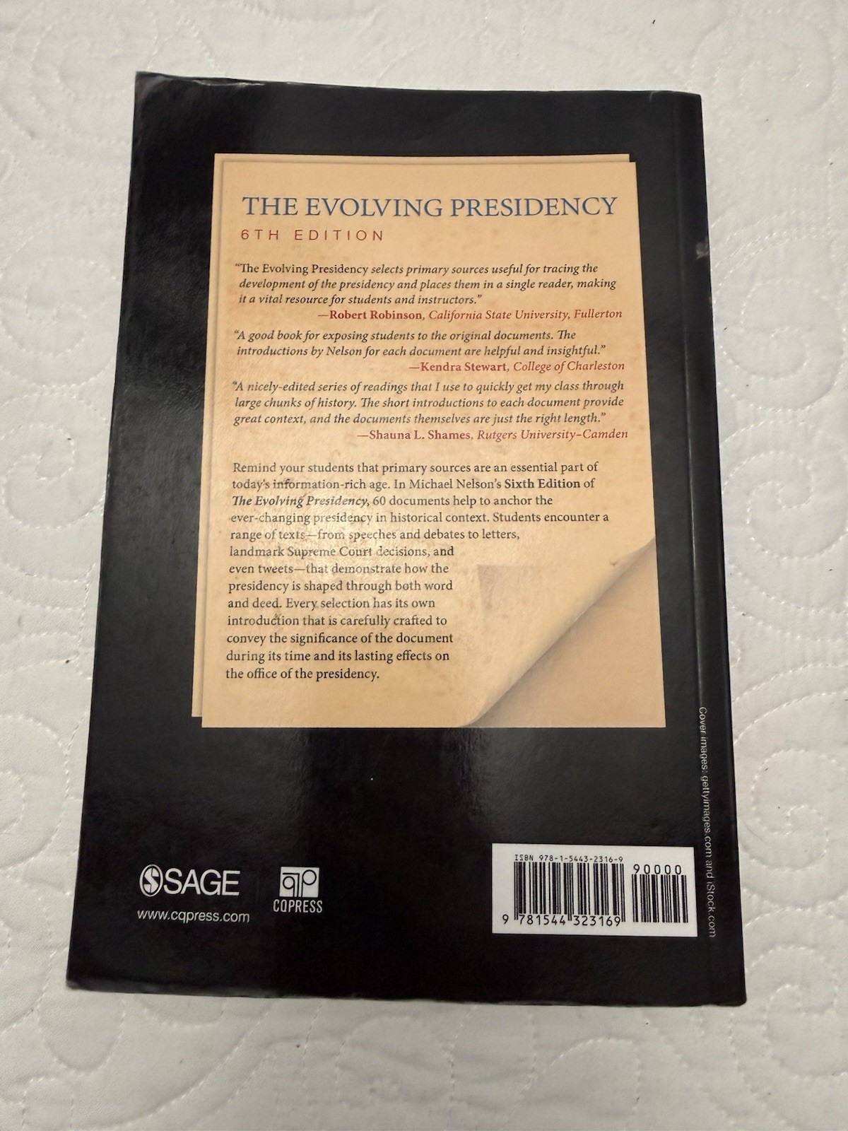 The Evolving Presidency 6th Edition Landmark Documents Michael Nelson CQ Press