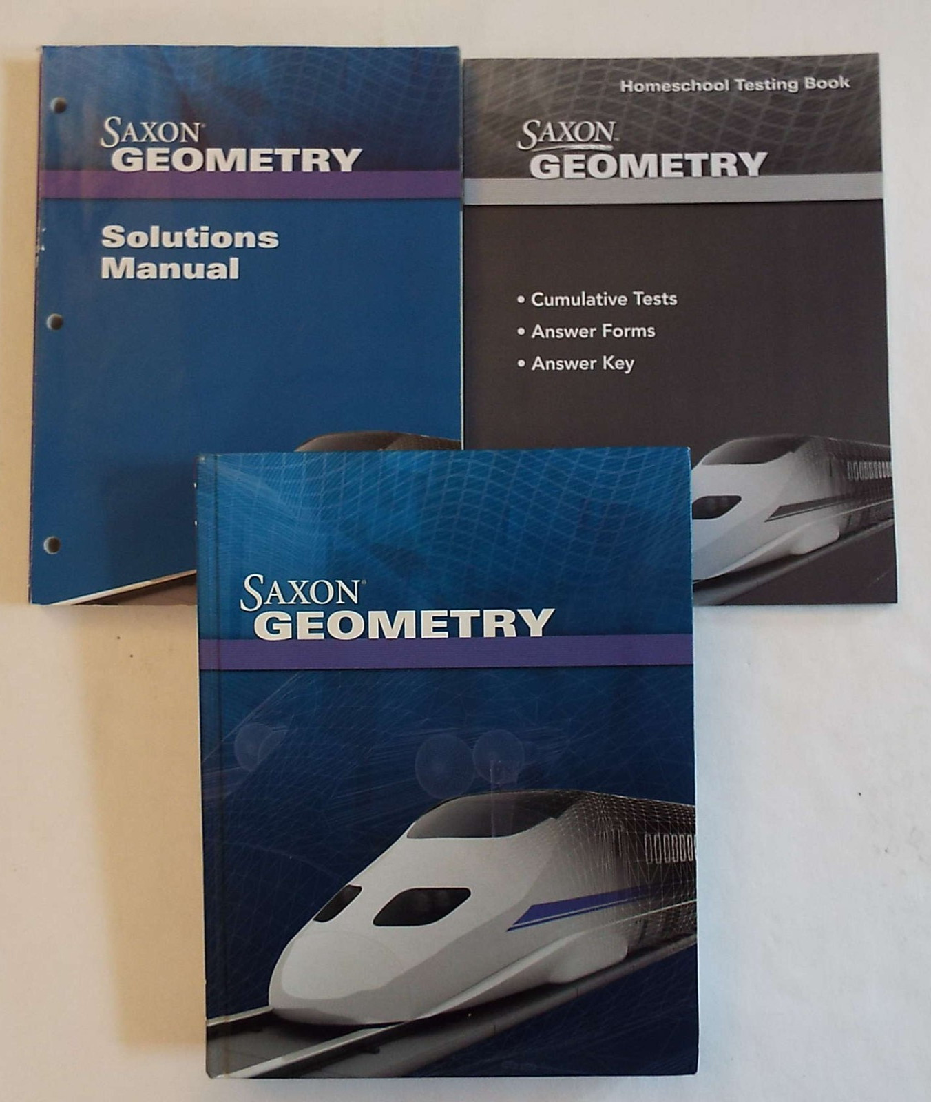 Lot Saxon Geometry 1st edition Textbook Solutions & Test Book Curriculum Set