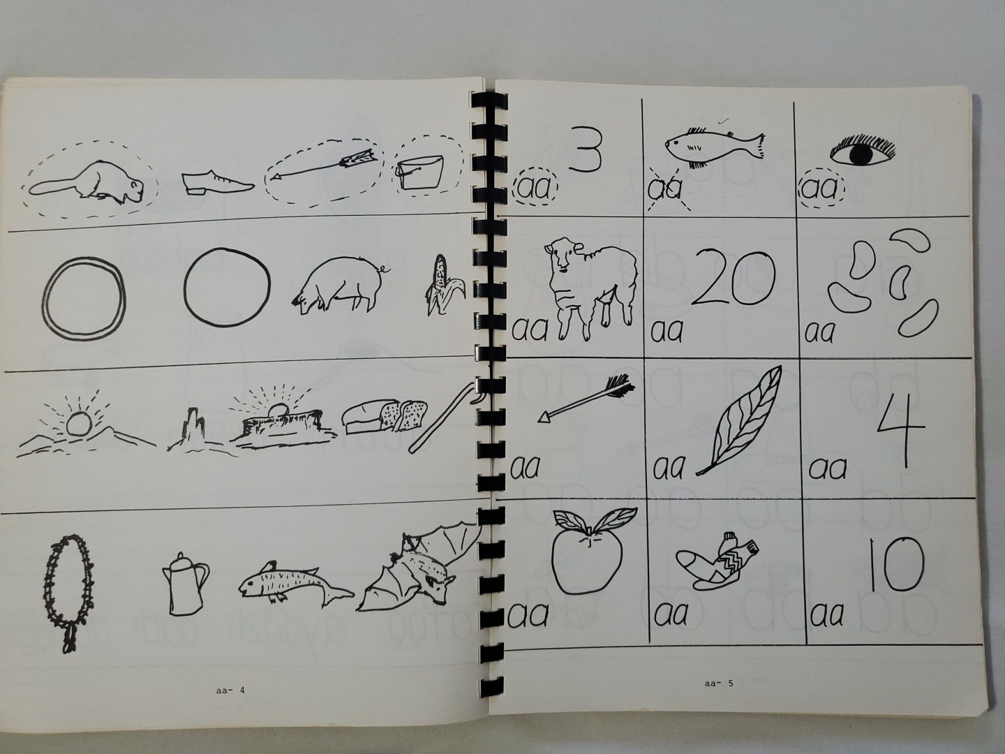 Vintage 1973 Navajo Vowels Workbook Diné Language Study Practice Word Letter