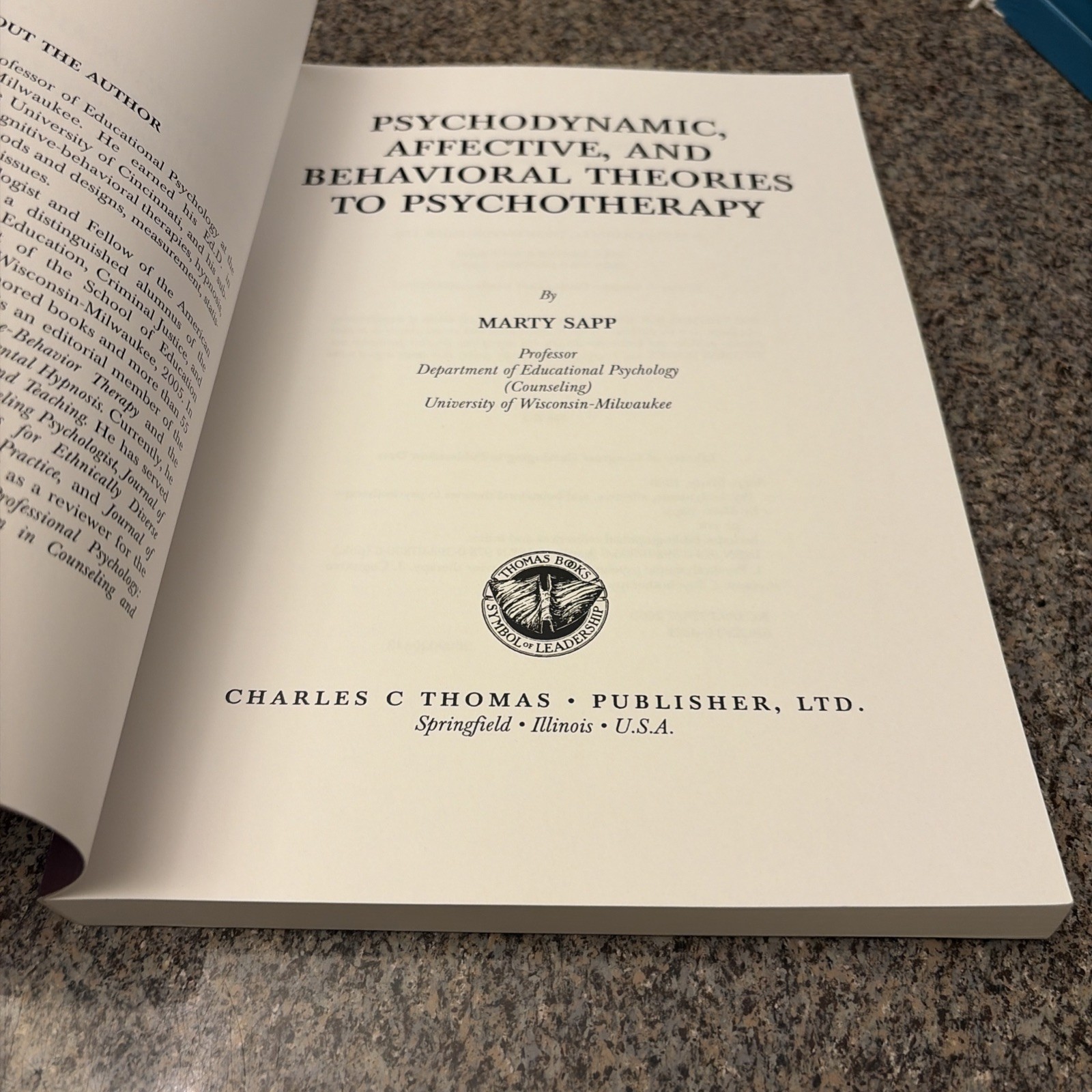 Psychodynamic, Affective, & Behavioral Theories to Psychotherapy, (Tradeback)