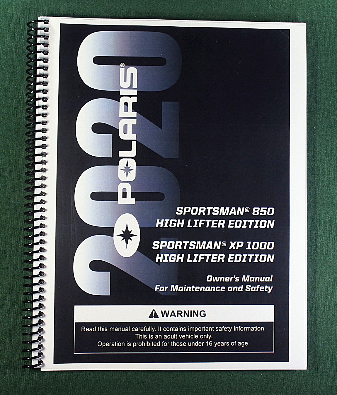 2020 Polaris Sportsman XP 1000 High Lifter Owner’s Manual: W/ Protective Covers
