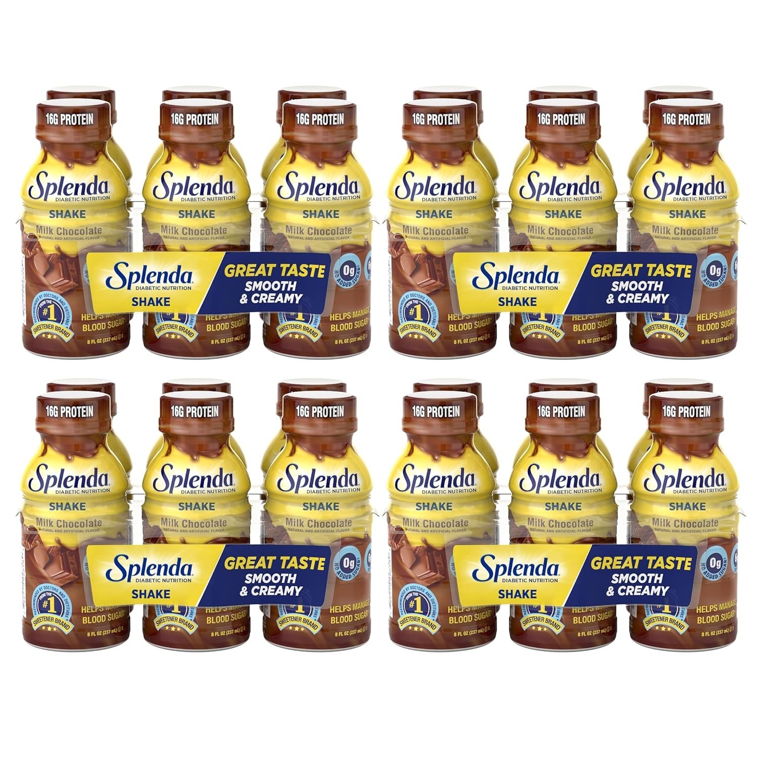 Milk Chocolate Diabetes Nutrition Shakes 8 Fl Oz Liquid Meal Replacement 24 Pack