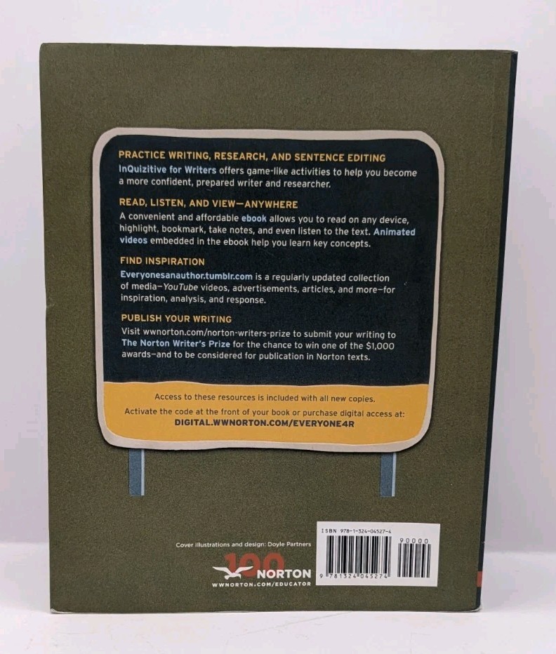 Everyone’s An Author With Reading 4th Edition Lunsford Brody Ede College Textboo