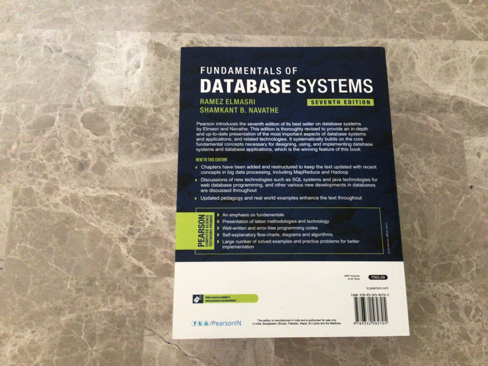 Fundamentals Of Database Systems 7ED By Elmasri Ramez & Navath Shamkant