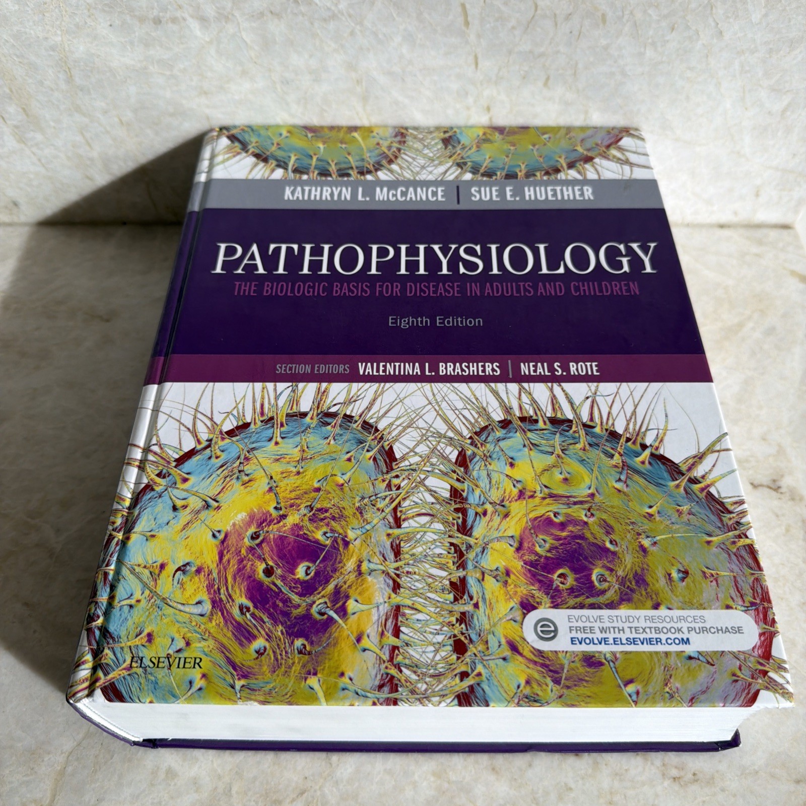 Pathophysiology Eighth Edition Hardcover by McCance Huether Elsevier Used Good