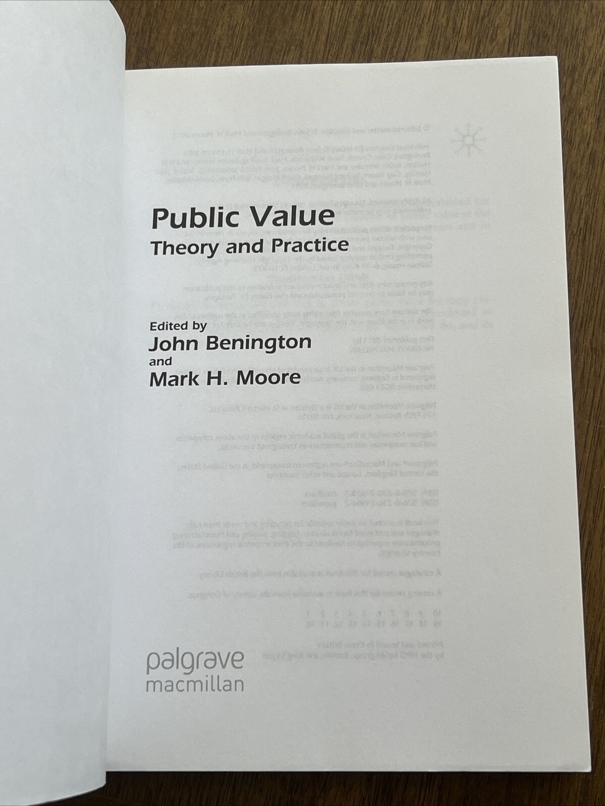 Public Value: Theory and Practice by John Benington (English) Paperback Book