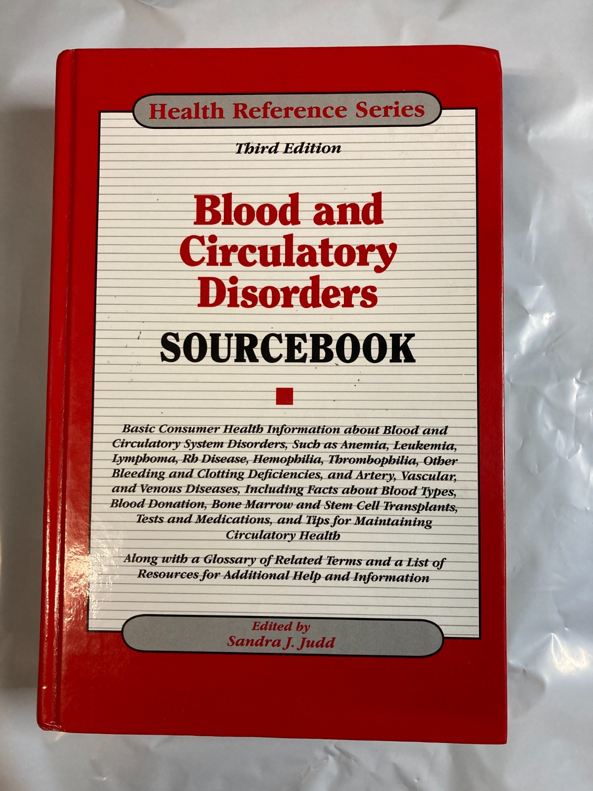 Blood and Circulatory Disorders Sourcebook Hardcover VG