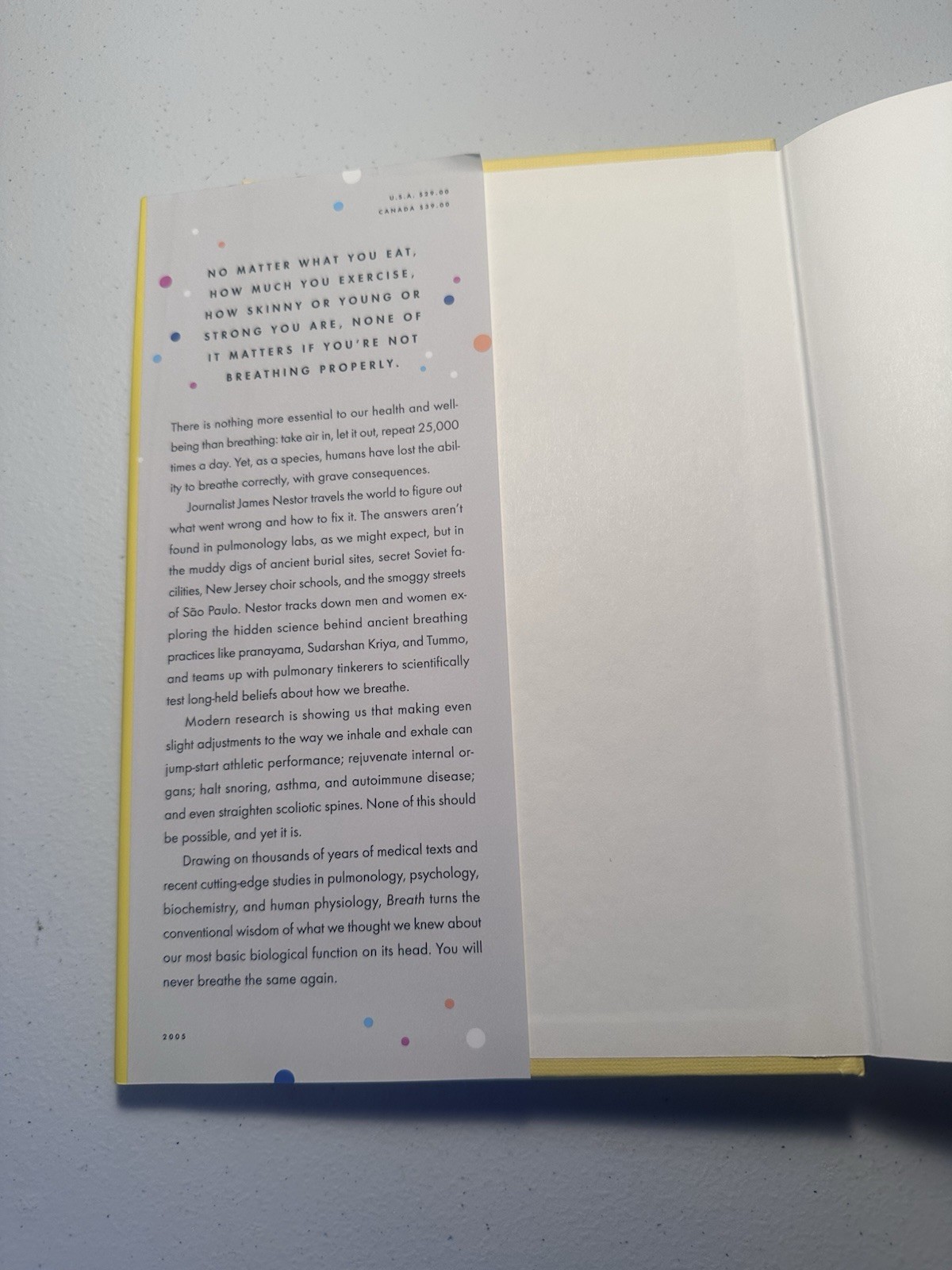 Breath: The New Science of a Lost Art; Nestor, James Breathing Methods Hardback