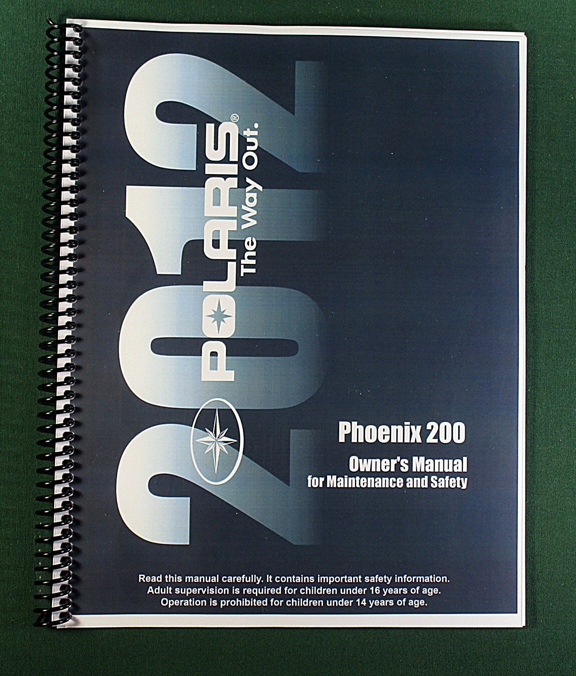 2012 Polaris Phoenix 200 ATV Owner’s Manual: 114 Pages & Protective Covers!