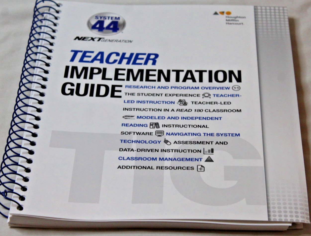 HMH System 44 Next Generation Teacher Implementation Guide Book