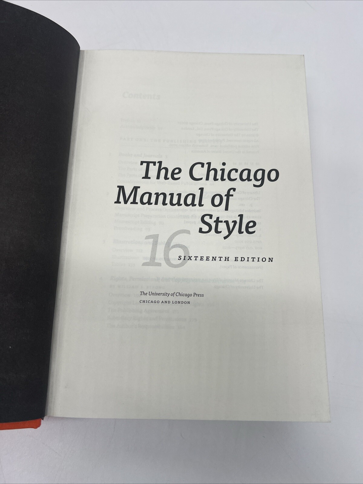 Chicago Manual of Style 16th ed. (University of Chicago Press, 2010, hardcover)