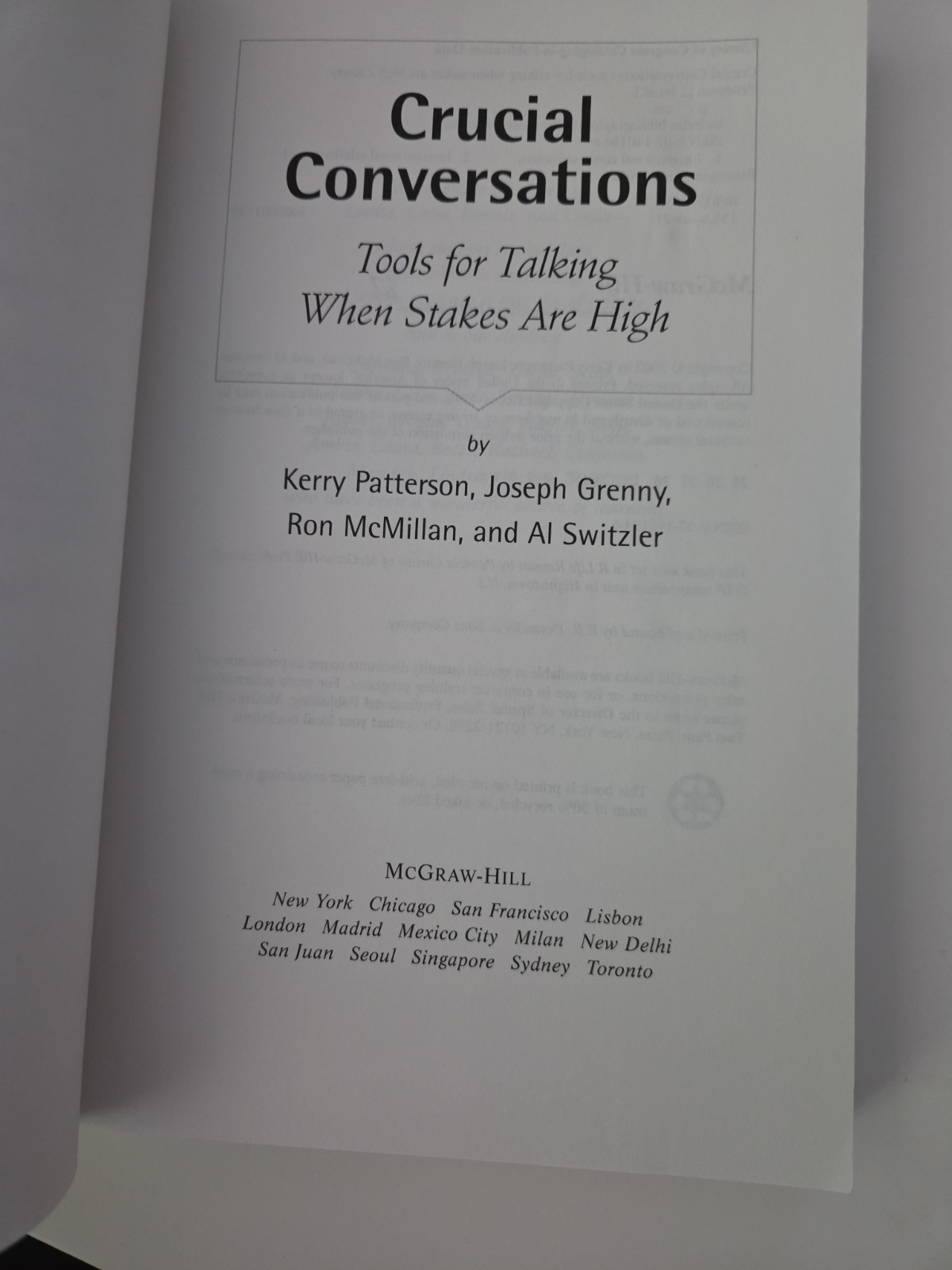 Crucial Conversations: Tools for Talking When Stakes Are High by Kerry…