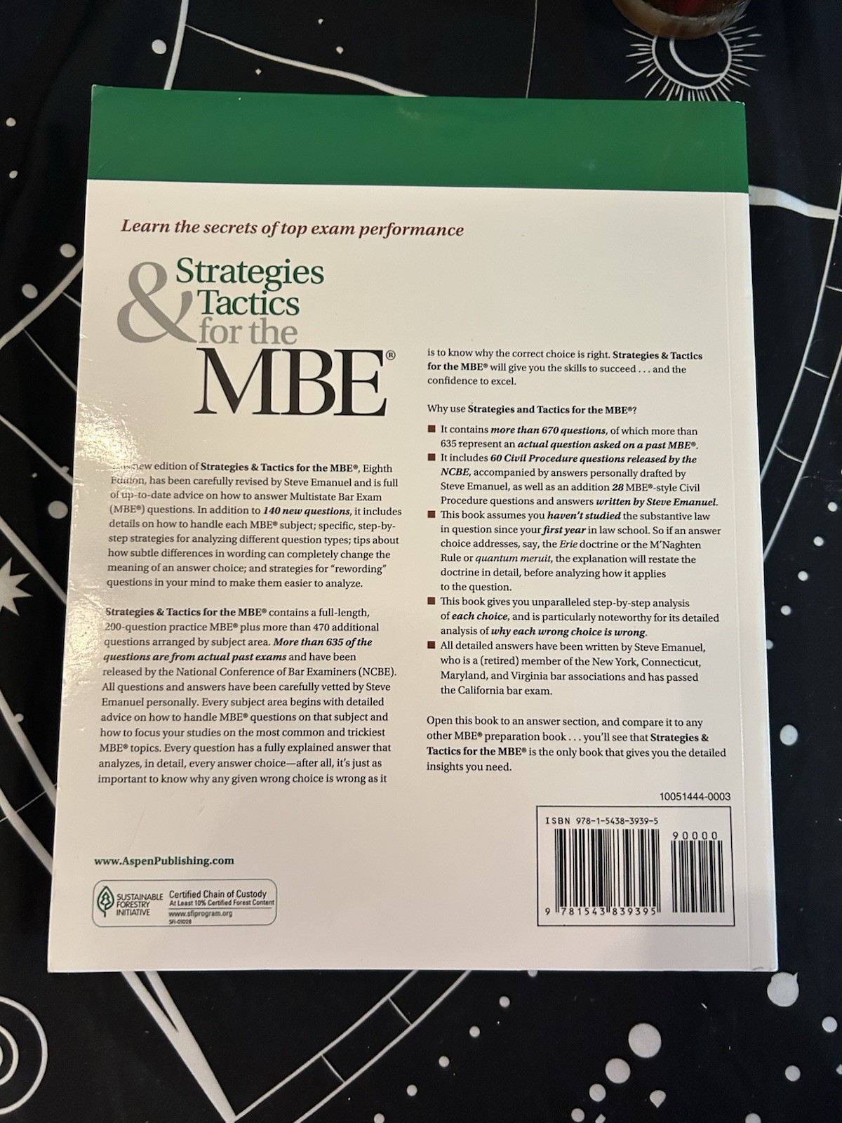 New Strategies & Tactics For The MBE, Eighth Edition, Steven L. Emanuel New