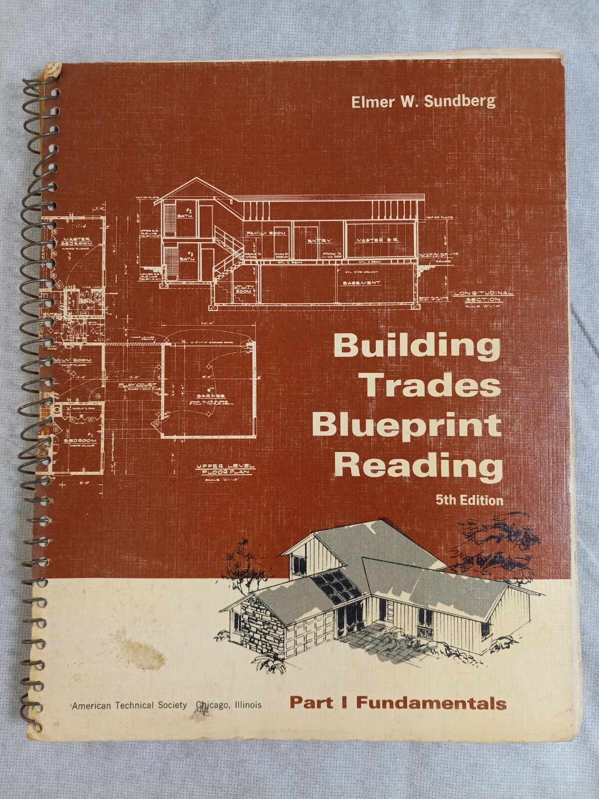 1972 BUILDING TRADES BLUEPRINT READING 5th Ed Paperback Book by ELMER W SUNDBERG
