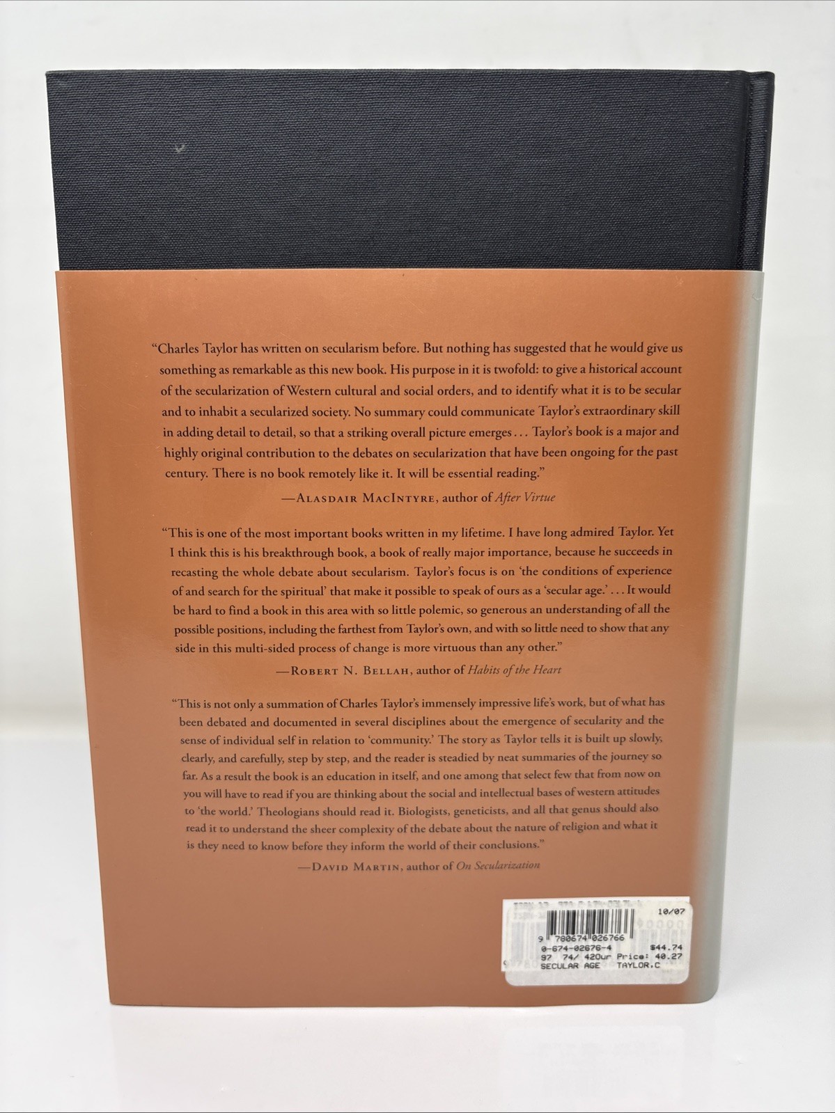 Secular Age by Charles C. Taylor (2007, Hardcover)