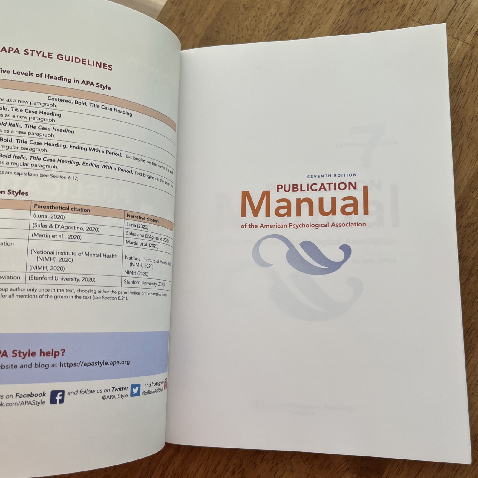 Publication Manual Official Guide 7th Edition of the American Psychological Ass.