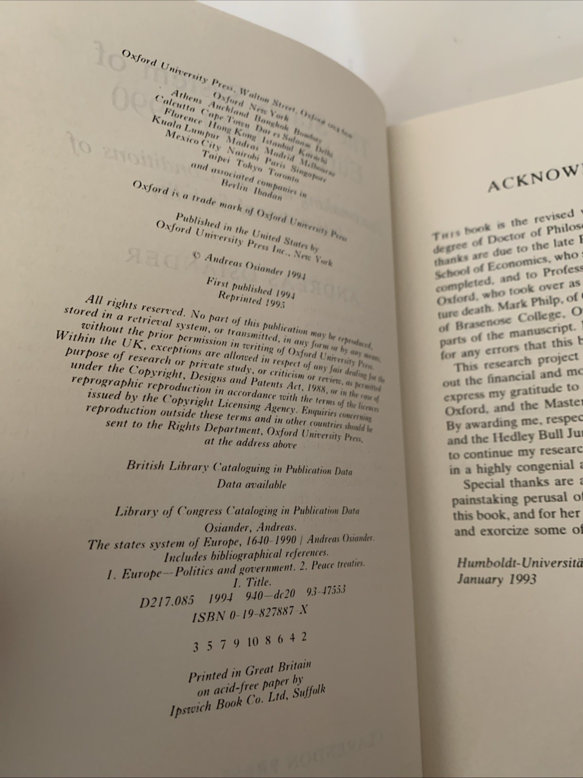 States System of Europe, 1640-1990 : Peacemaking and the Conditions of Intern…