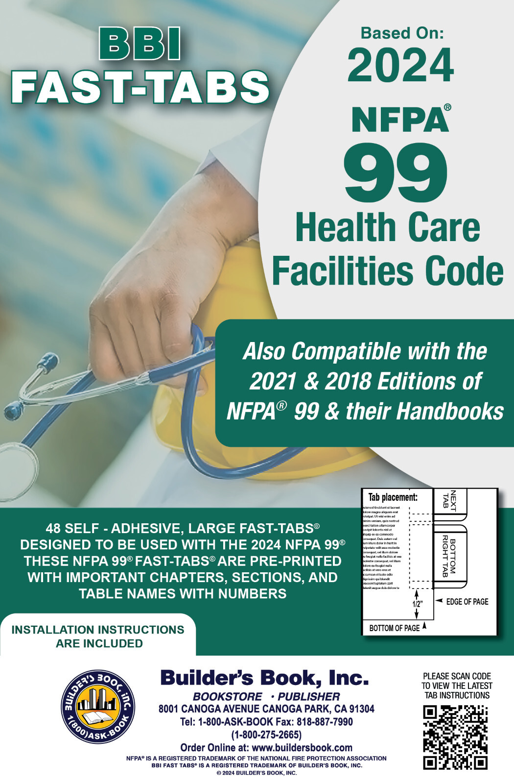 2024 Health Care Facilities Code NFPA 99 Fast-Tabs – INDEX TABS ONLY