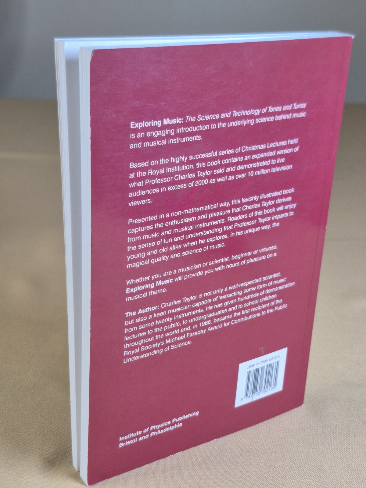 Exploring Music – Charles Taylor – Institute of Physics Publishing – Fine cond.