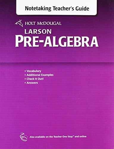 Holt McDougal Larson Pre-Algebra: – Hardcover, by HOLT MCDOUGAL – Very Good