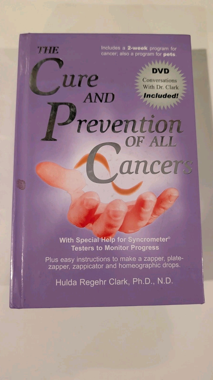 SIGNED Hulda Clark The Cure and Prevention of All Cancers HARDCOVER Book + DVD