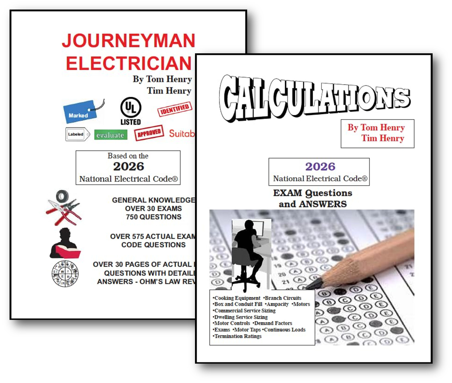 2026 Journeyman Electrician and Calculations for Electrical Exam by Tom Henry
