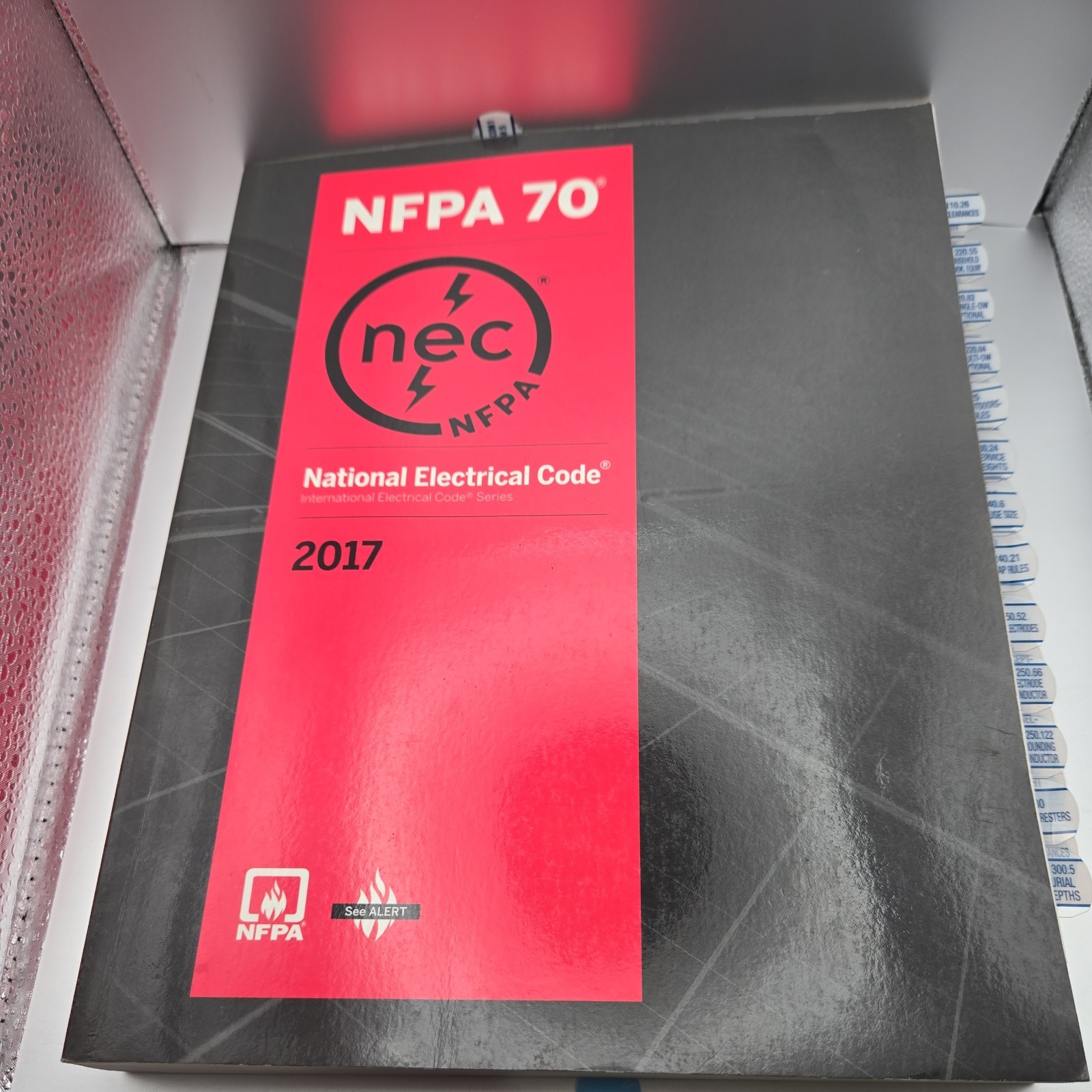 NFPA 70, NEC 2017 Edition Paperback Tabbed and highlighted