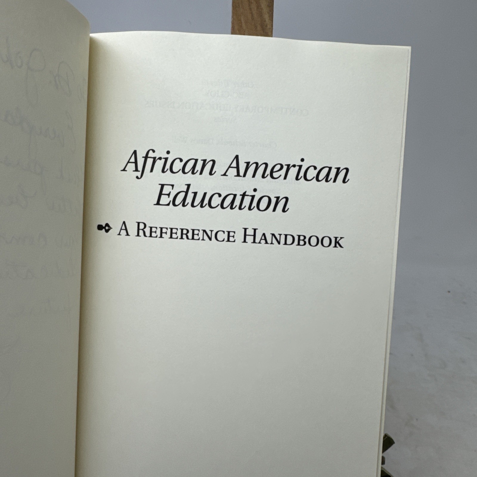 African American Education: A Reference Handbook by C. L. Jackson – Inscribed