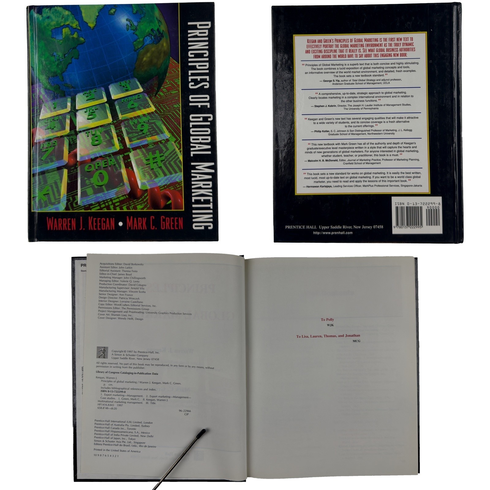 Principles of Global Marketing Textbook by Keegan & Green (1997)