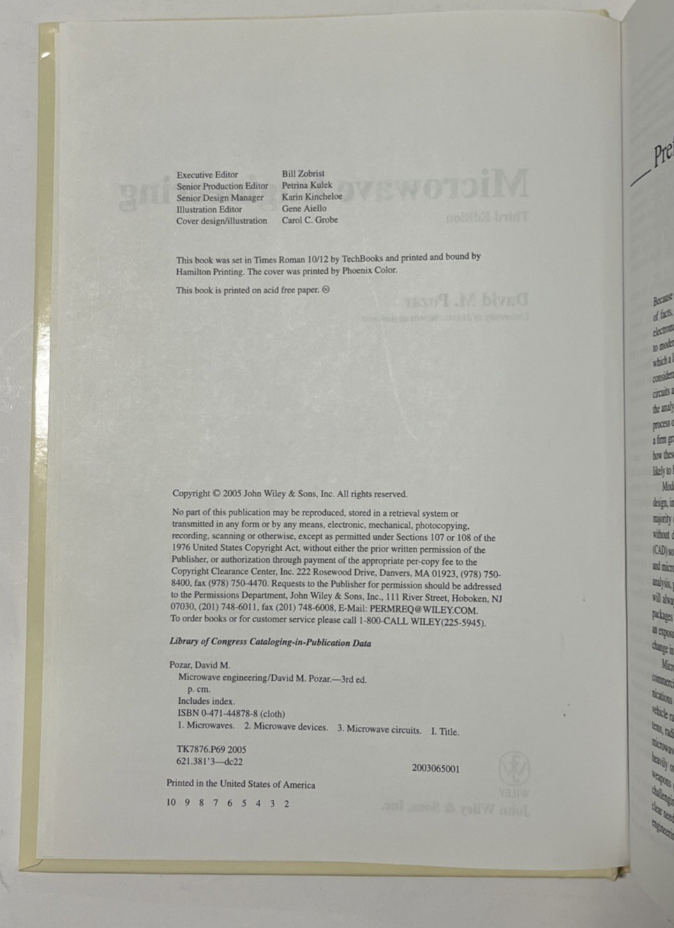 Microwave Engineering by David M Pozar 3rd Edition 2005 HC