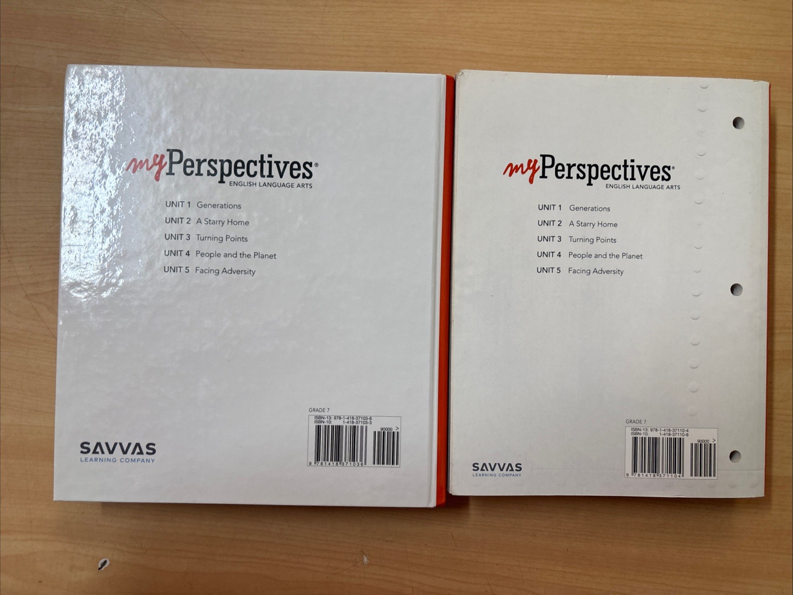 Lot 2 My Perspectives English Language Arts Grade 7 Textbook + Teacher’s Edition