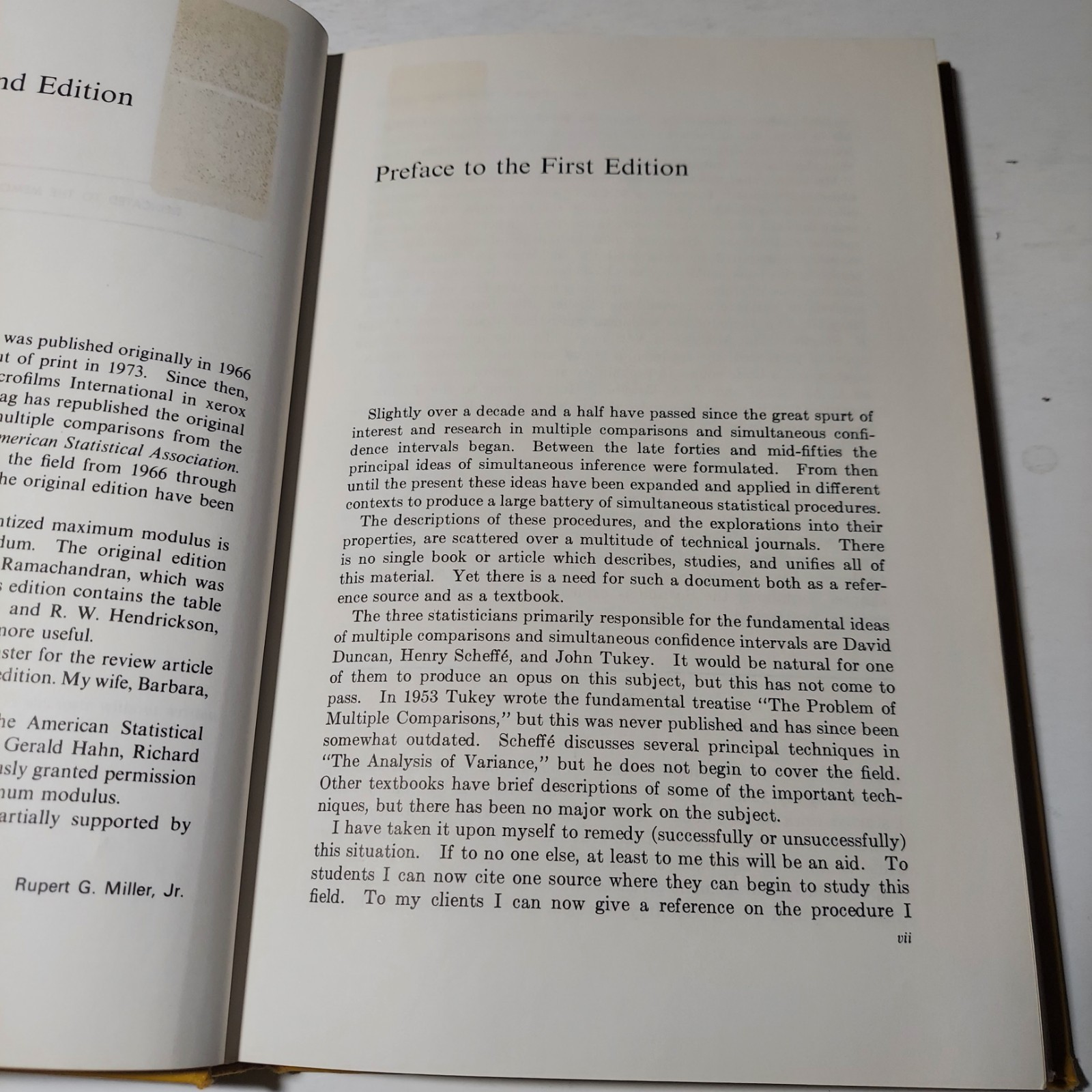 Series in Statistics: Simultaneous Statistical Inference by Rupert G. Miller AZ