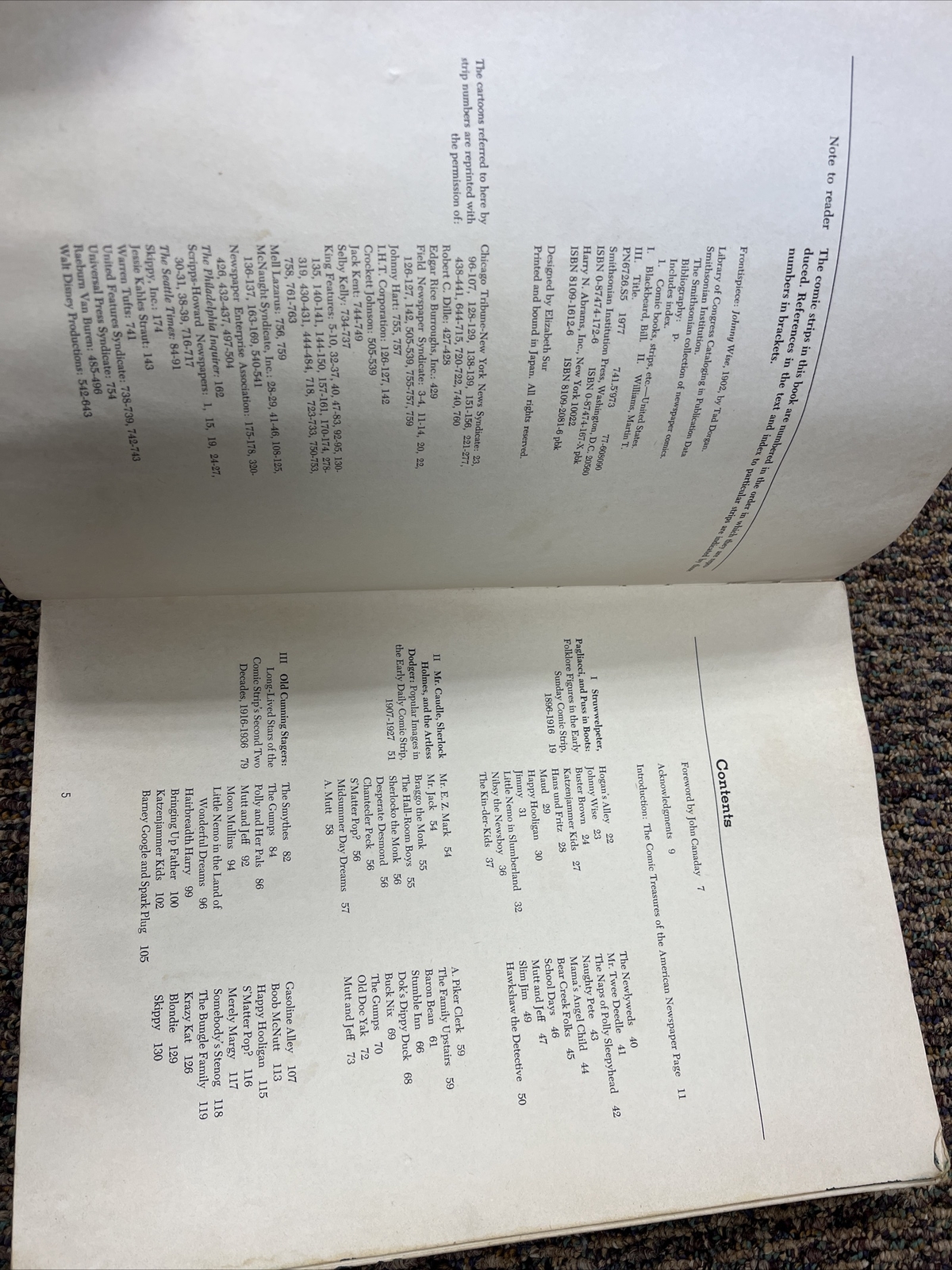 The Smithsonian Collection of NEWSPAPER COMICS 1977 Oversize Book