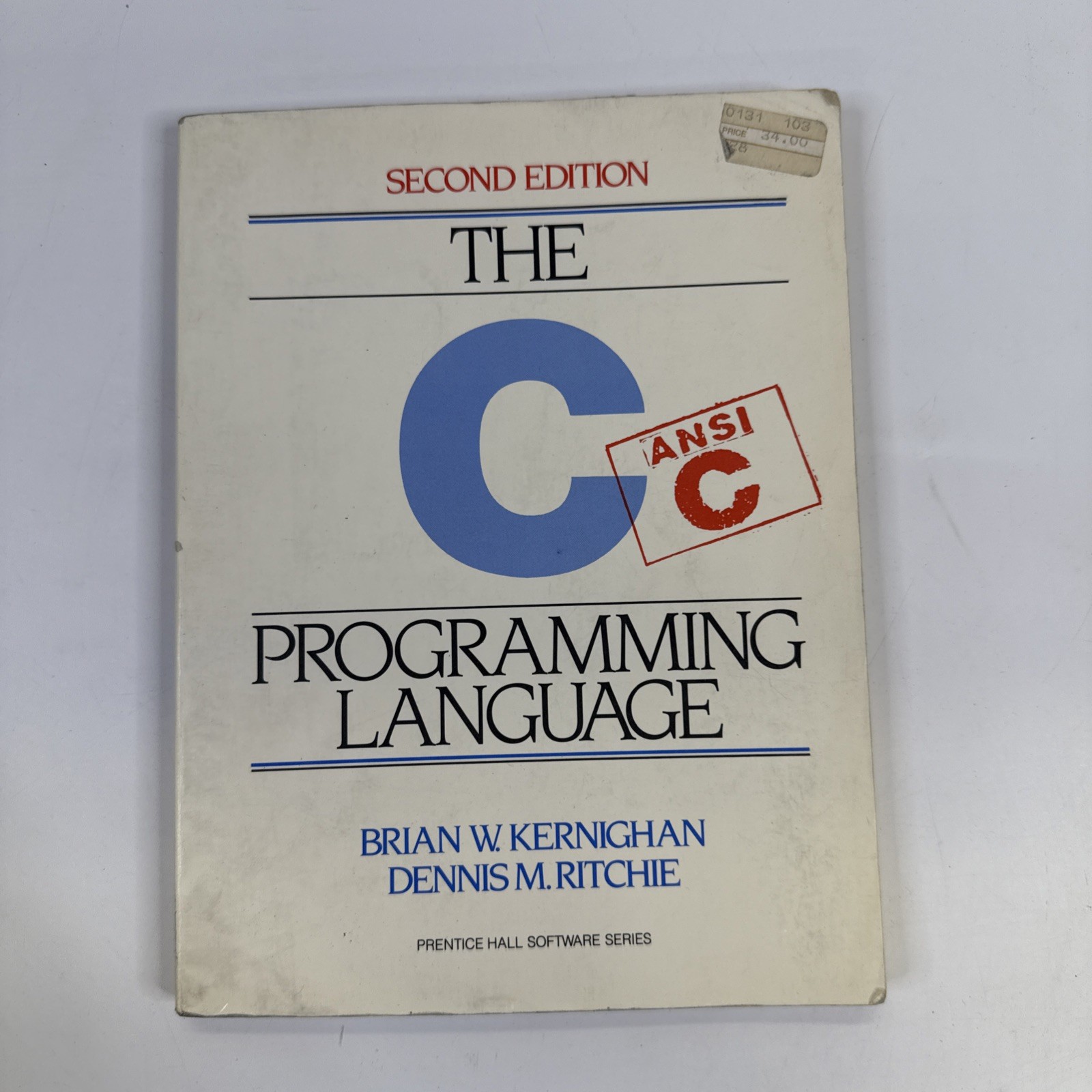 C Programming Language by Brian Kernighan and Dennis Ritchie 1988 Book Vintage